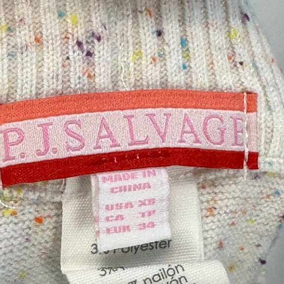 PJ Salvage Pull On Confetti Lounge Sleep Shorts RBSPS -  Ivory - Picture 5 of 7